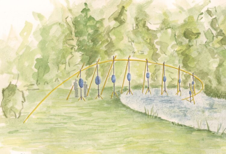 croquis, œuvre monumentale de Pascale Planche